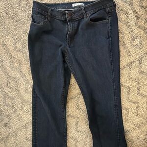 Women's Dark Blue Jeans curvy/ straight size 12/31.